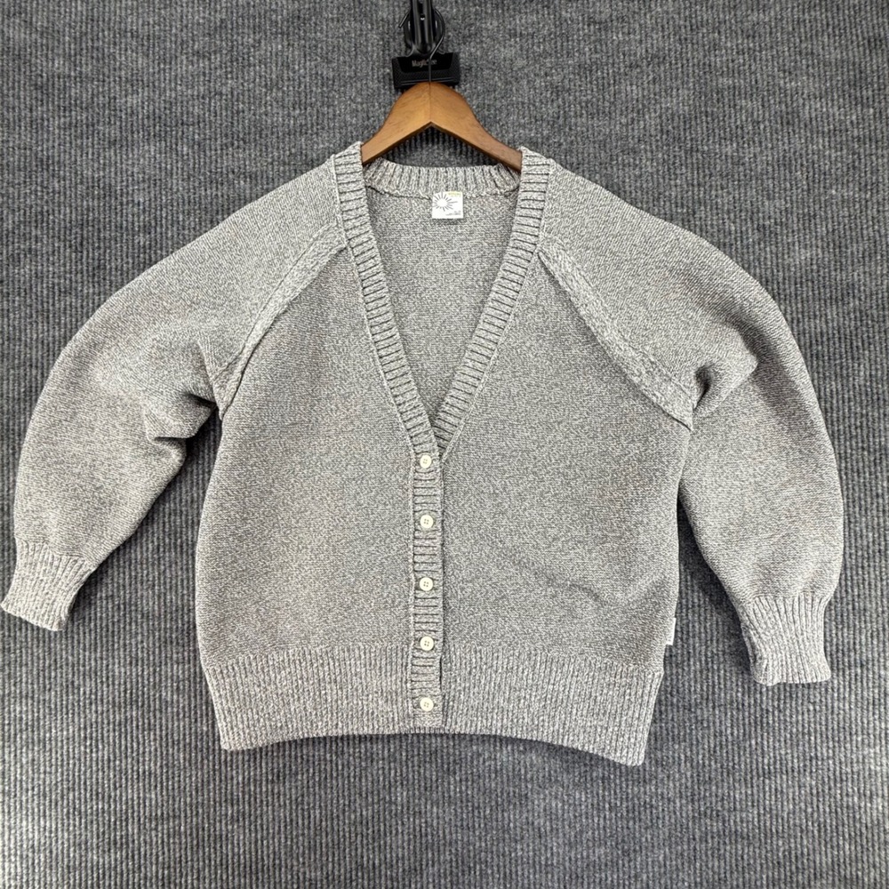 OFFLINE by Aerie Cardigan Womens M Gray Excellent Knit Raglan V-Neck 020W9V5X